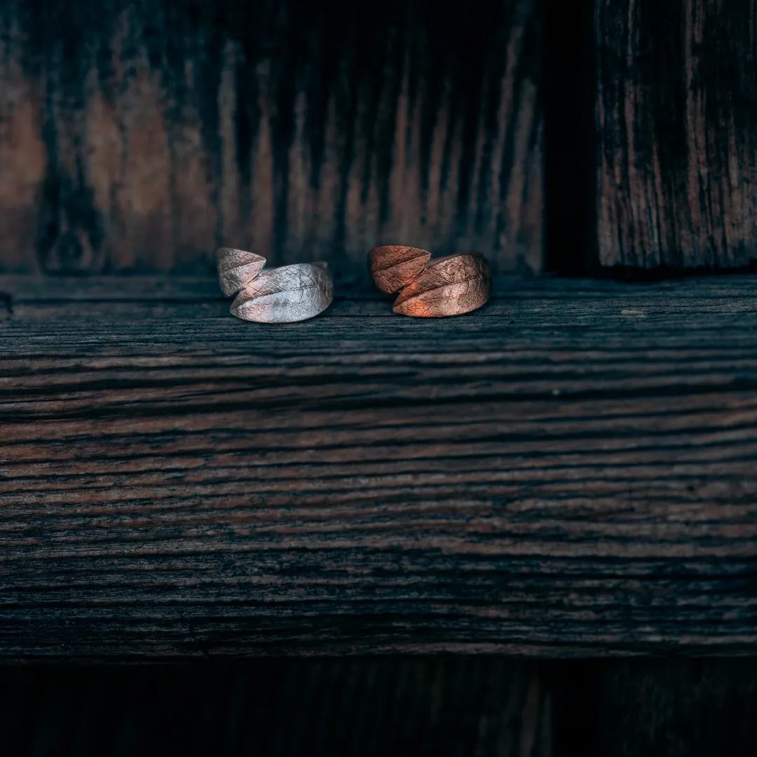 Bague feuilles entrelacée