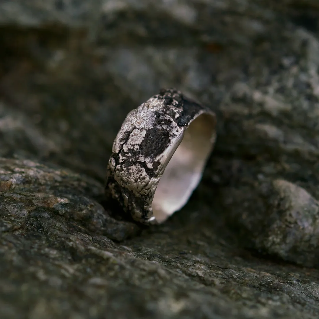 Bague écorce brute