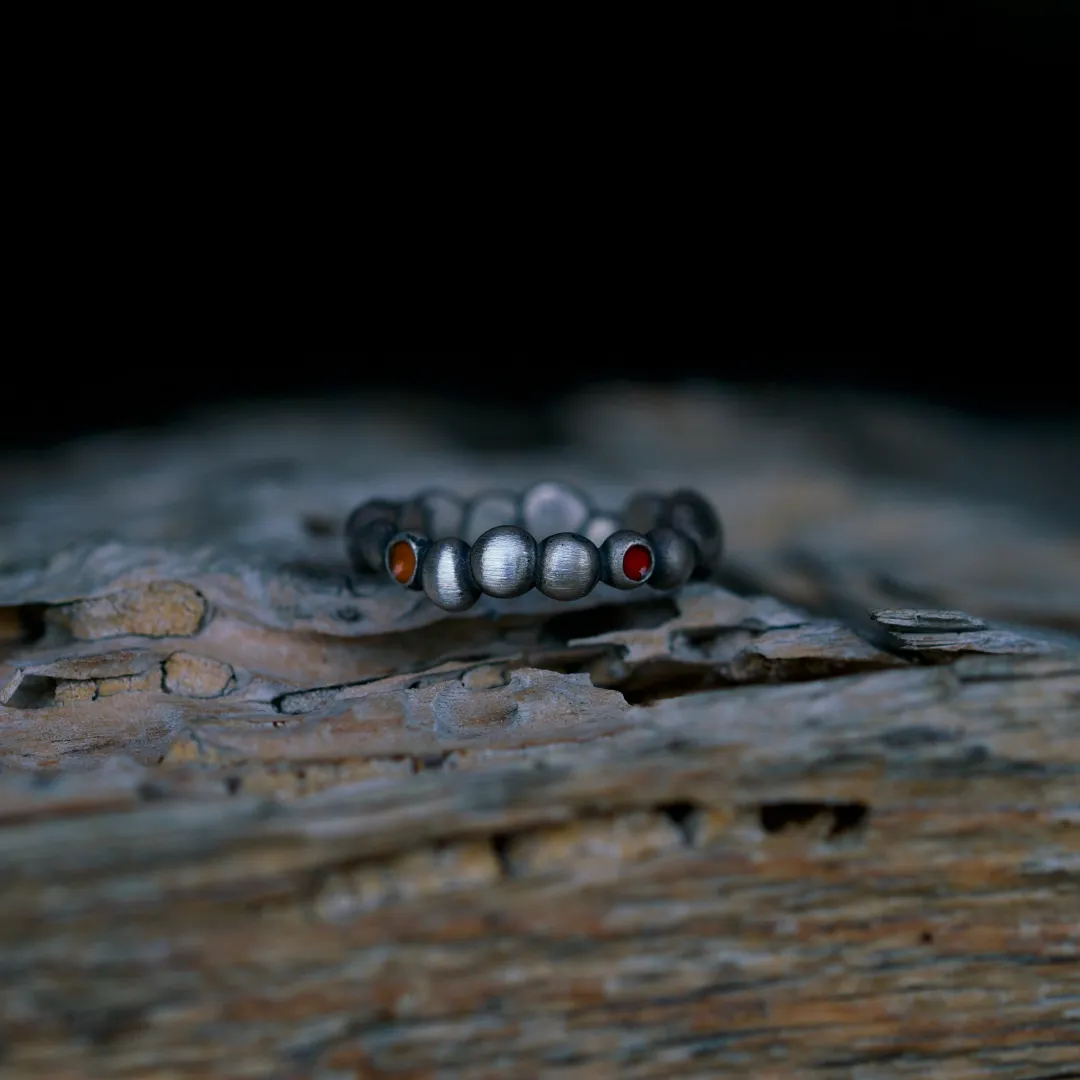 Bague en argent émaillée