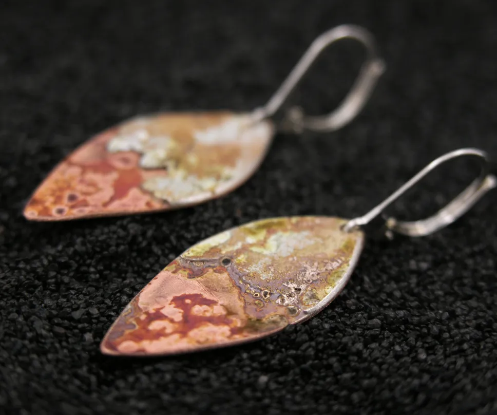Boucles d'oreilles feuille