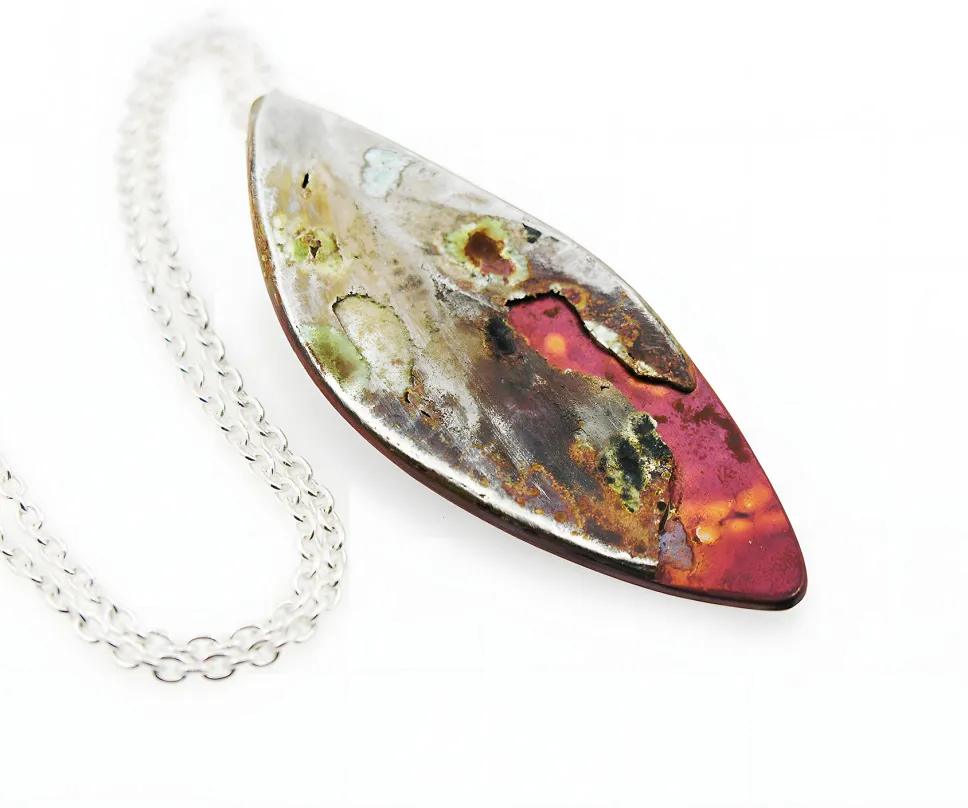 Collier en argent et cuivre