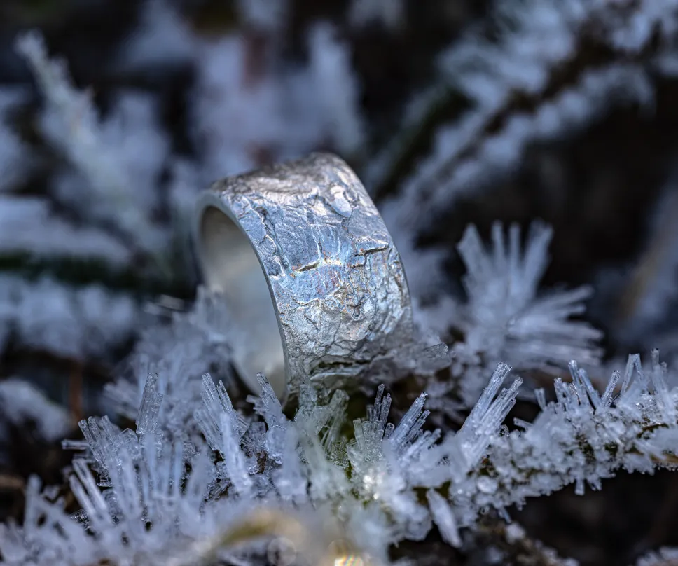 Bague écorce très large